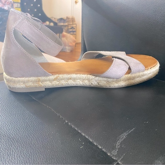 A.N.A Espadrilles Sandals Light Grey Size 8.5 - Picture 7 of 13
